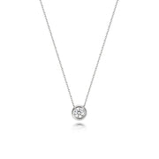 Diamond Necklace in 18K White Gold