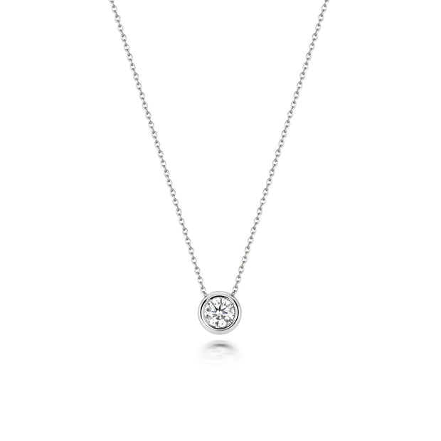 Diamond Necklace in 18K White Gold