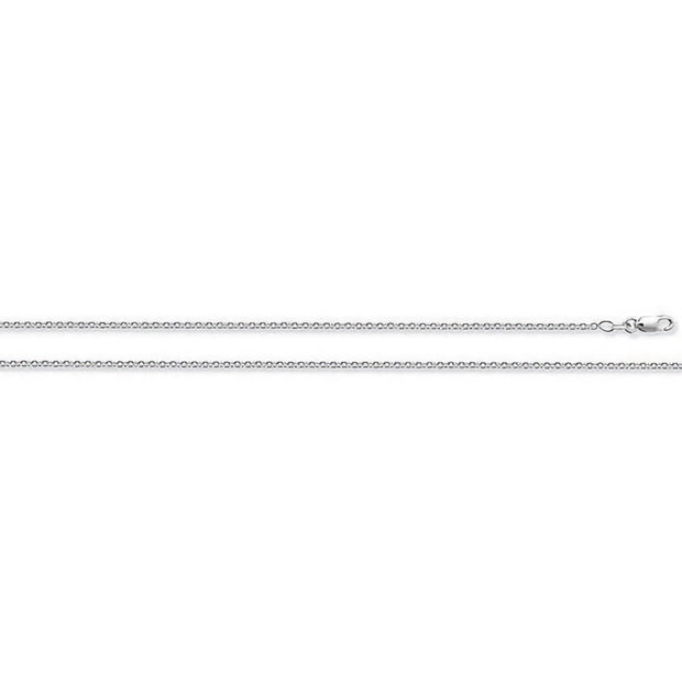 18K White Gold Rollo Chain