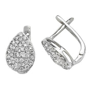 Diamond Earring in 9K White Gold
