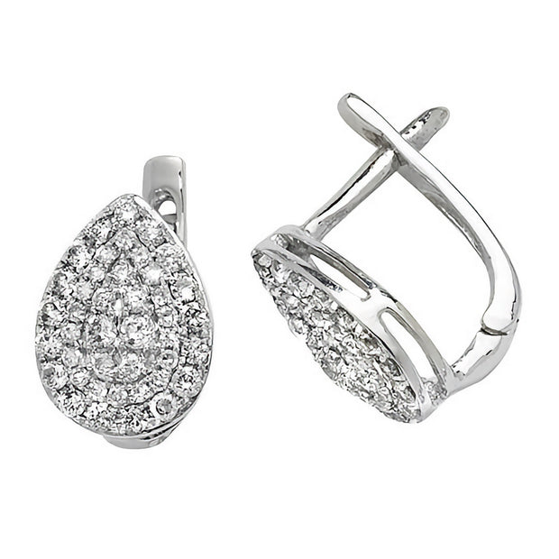 Diamond Earring in 9K White Gold