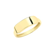 9K Yellow Gold Id Signet Ring