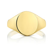 Light Weight Oval Signet Ring in 9K Gold