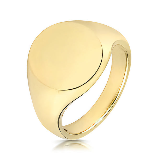 Medium Weight Oval Signet Ring in 9K Gold