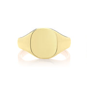 Medium Weight Cush Signet Ring in 9K Gold