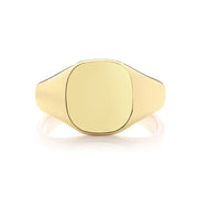 Medium Weight Cush Signet Ring in 9K Gold