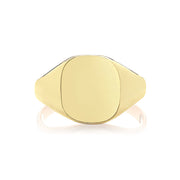 Ultra Light Weight Cush Signet Ring in 9K Gold