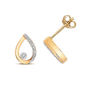 Diamond Earring in 9K Gold