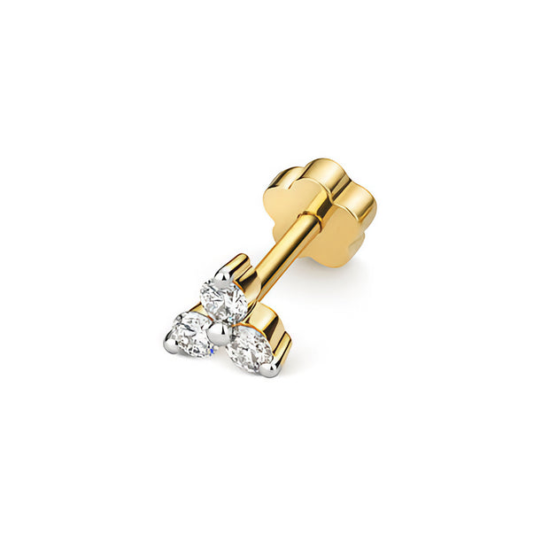 Diamond Earring in 9K Gold