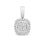 Diamond Pendant in 9K White Gold