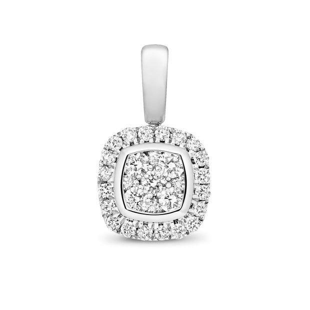 Diamond Pendant in 9K White Gold