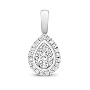 Diamond Pendant in 9K White Gold