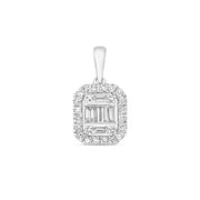 Diamond Pendant in 9K White Gold