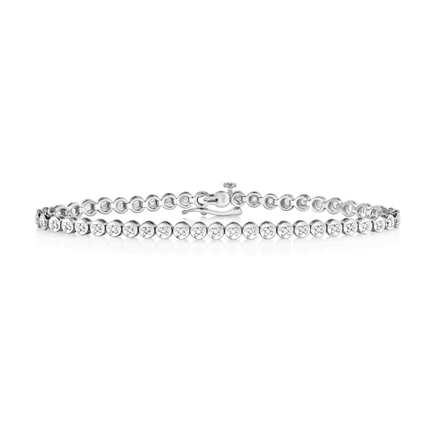 Diamond Bracelet in 9K White Gold