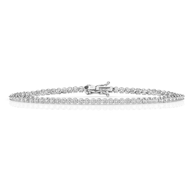 Diamond Bracelet in 9K White Gold