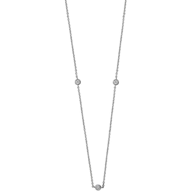 Diamond Necklace in 9K White Gold