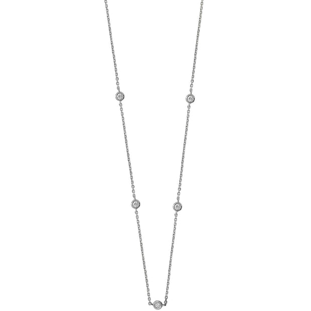 Diamond Necklace in 9K White Gold