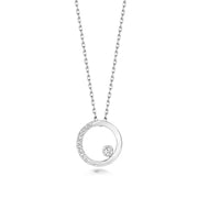 Diamond Necklace in 9K White Gold