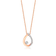 Diamond Necklace in 9K Rose Gold