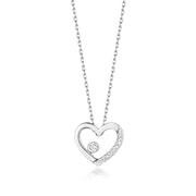Diamond Necklace in 9K White Gold