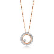 Diamond Necklace in 9K Rose Gold
