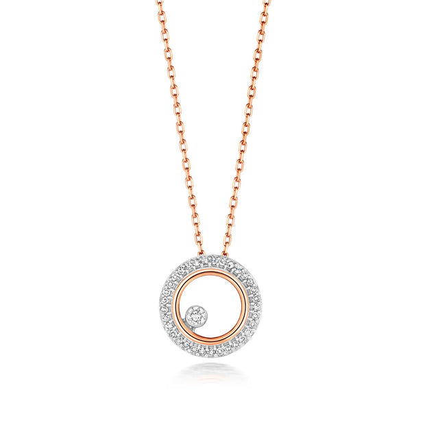 Diamond Necklace in 9K Rose Gold