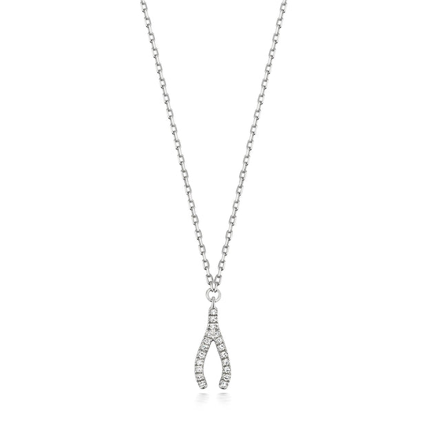 Diamond Necklace in 9K White Gold