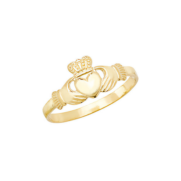 9K Yellow Gold Babies' Claddagh Ring