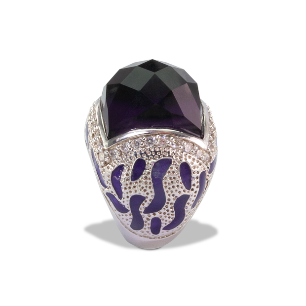 Amethyst (> 7ct) Ring in Sterl.Silver 30ct
