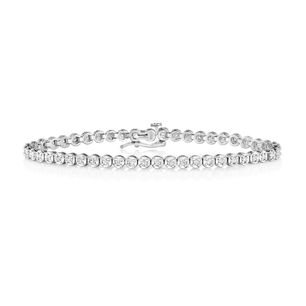 Diamond Bracelet in 9K White Gold