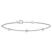 Diamond Bracelet in 9K White Gold