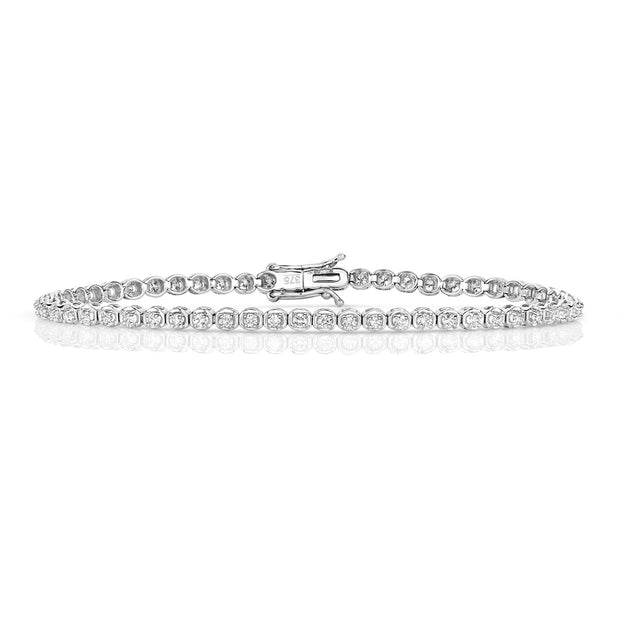 Diamond Bracelet in 9K White Gold