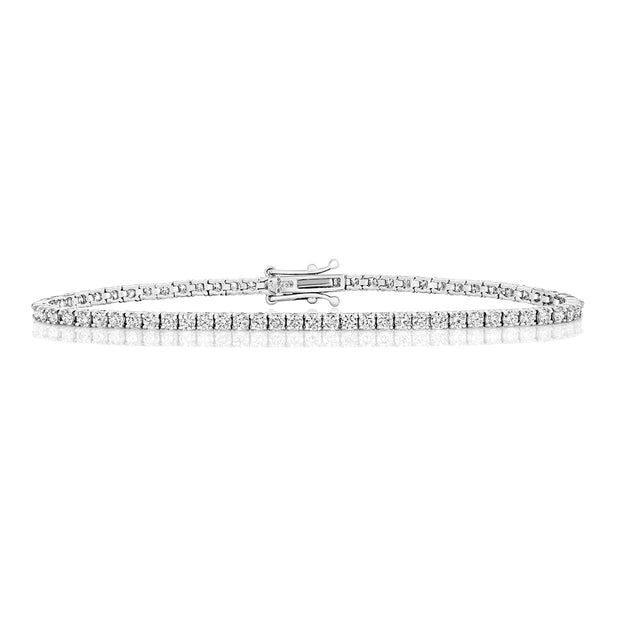 Diamond Bracelet in 18K White Gold