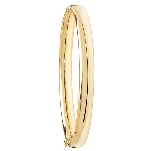 9K Yellow Gold Ladies' Hinged Bangle | Charmé