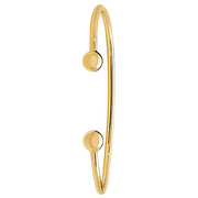 9K Yellow Gold Ladies' Solid Torc Bangle | Charmé