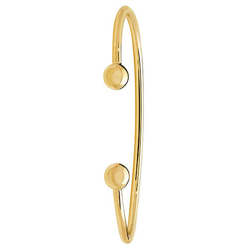 9K Yellow Gold Ladies' Solid Torc Bangle | Charmé