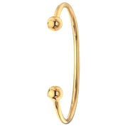 9K Yellow Gold Men's Solid Torc Bangle