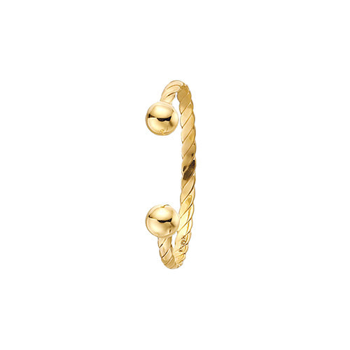 9K Yellow Gold Babies' Solid Torc Bangle | Charmé