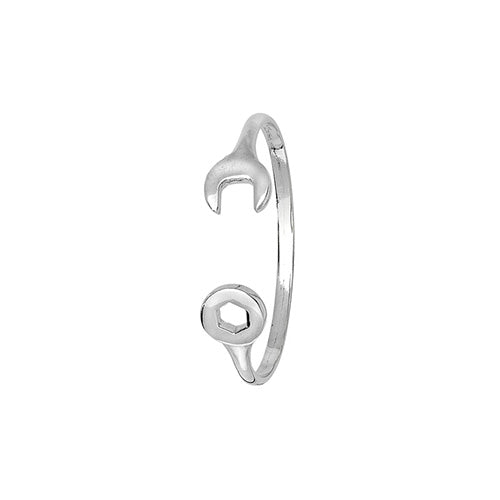 9K White Gold Babies' Spanner Bangle | Charmé