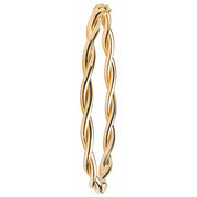 9K Yellow Gold Ladies' Hinged Bangle | Charmé