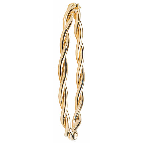 9K Yellow Gold Ladies' Hinged Bangle | Charmé