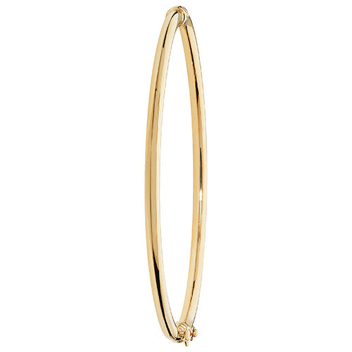 9K Yellow Gold Ladies' Hinged Bangle | Charmé