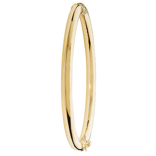 9K Yellow Gold Ladies' Hinged Bangle | Charme