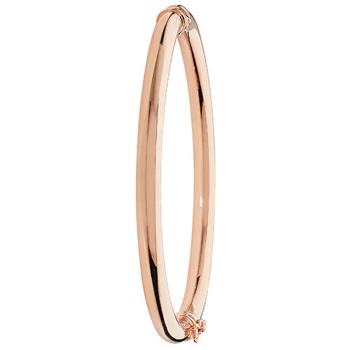 9K Rose Gold Ladies' Hinged Bangle
