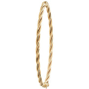 9K Yellow Gold Ladies' Hinged Bangle | Charmé