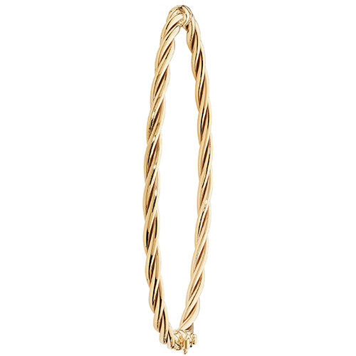 9K Yellow Gold Ladies' Hinged Bangle | Charmé