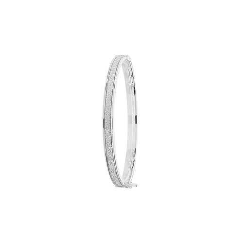 9K White Gold Babies' Hinged Bangle | Charmé