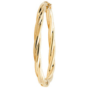 9K Yellow Gold Ladies' Hinged Bangle | Charmé