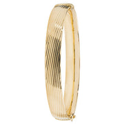 9K Yellow Gold Ladies' Hinged Bangle | Charmé
