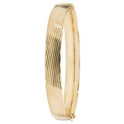 9K Yellow Gold Ladies' Hinged Bangle